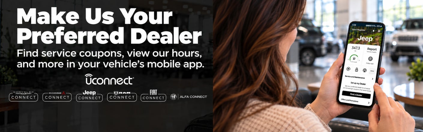 uconnect® make us your preferred dealer | Charlevoix Chrysler Dodge Jeep Ram in Charlevoix MI